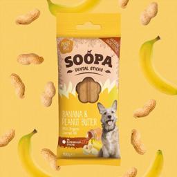 Soopa Vegan Dog Snack Banana & Peanutbutter Dental Sticks